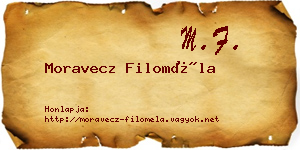 Moravecz Filoméla névjegykártya